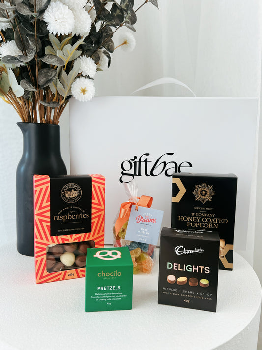 Luxury gift hampers Australia – beautifully curated gourmet hampers, wine gift boxes, and pamper hampers for all budgets. Perfect for birthdays, anniversaries, corporate gifts & special occasions. Gift Bae offers Perth same-day delivery & Australia-wide shipping. Shop the best gift hampers online today!