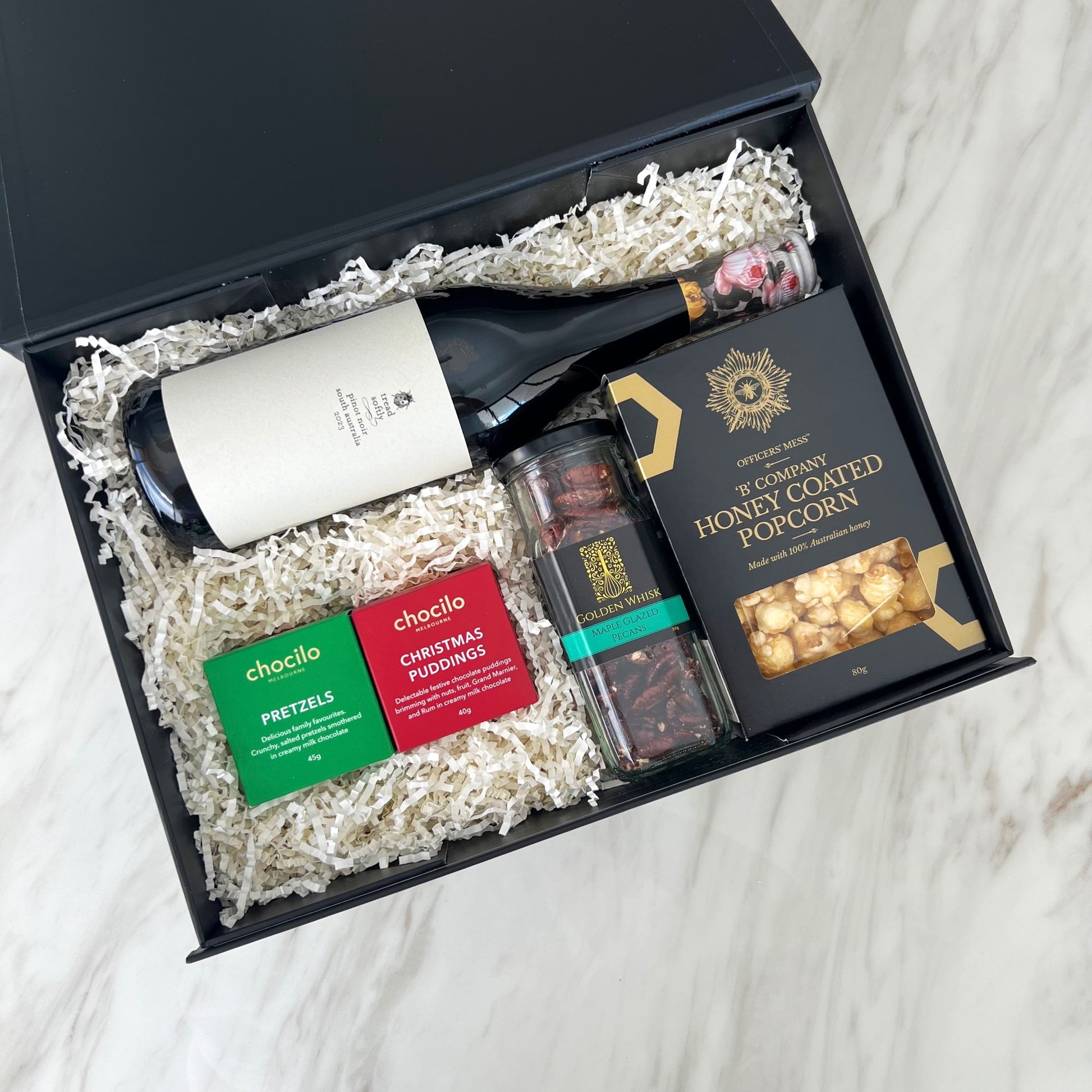 Luxury gift hampers Australia – beautifully curated gourmet hampers, wine gift boxes, and pamper hampers for all budgets. Perfect for birthdays, anniversaries, corporate gifts & special occasions. Gift Bae offers Perth same-day delivery & Australia-wide shipping. Shop the best gift hampers online today!