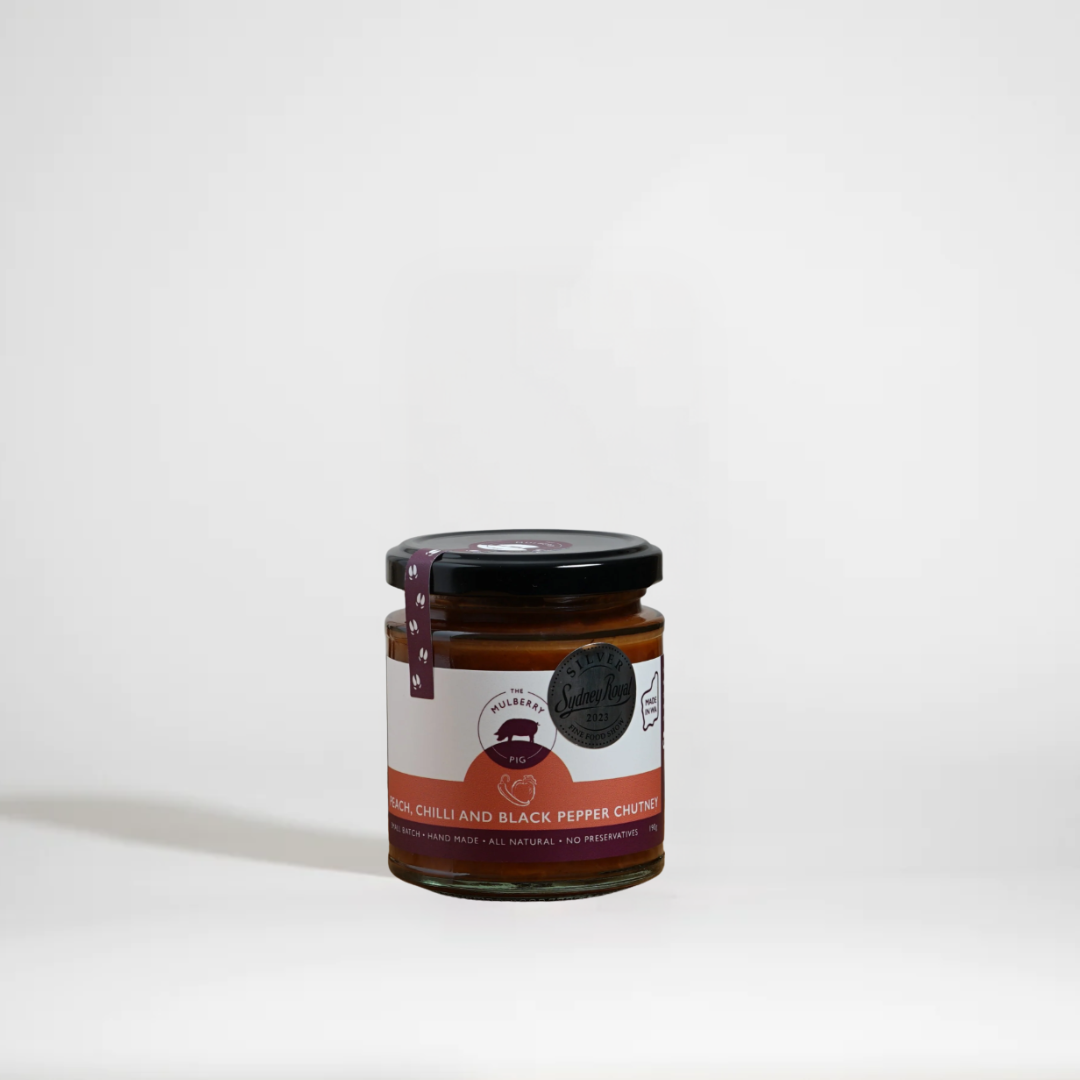 The Mulberry Pig Peach, Chilli, Black Pepper Chutney